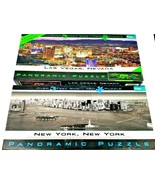New York City and Las Vegas Panoramic Jigsaw puzzle by Buffalo Over 3 fe... - £7.81 GBP
