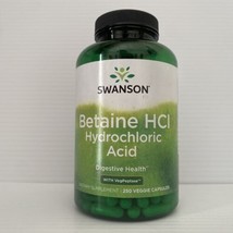 Swanson Betaine Hcl Hydrochloric Acid with Pepsin 250 Capsules Exp 09/2025 - $21.73