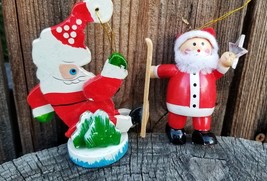 Vintage Lot of 2 Santa Christmas Ornaments | Vintage Santa, Vintage Christmas - $10.76