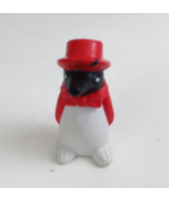 Vintage Penguin In Red Top Hat &amp; Suit 1.5&quot; Collectible Toy Mini Figure - $8.13 CAD