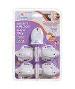Dreambaby Adhesive Mag Locks - 4 Locks, 1 Key - White - $544.53 MXN