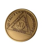 11 Year AA Medallion Bronze Lion Back Sobriety Chip - $5.99