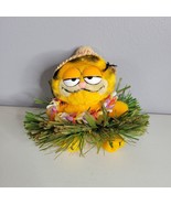 Garfield Cat Hawaii Hawaiian Stuffed Animal Plush Toy Vintage 1981 6&quot; - £27.23 GBP