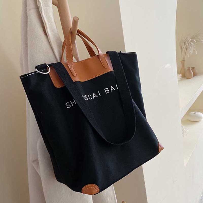 Primary image for Large Capacity Canvas Tote Women's Bag 2022 Winter Letter Printing Design Female