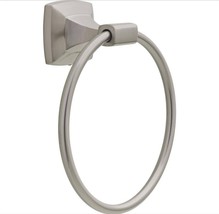 Delta Portwood Towel Ring in SpotShield Brushed Nickel PWD46-BN New OB Lot 1224 - £11.65 GBP