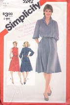 Simplicity Pattern 5242 Misses&#39; Pullover Shirtdress Size 14 - $2.00