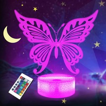 Butterfly Night Light, Butterfly Gifts For Kids Girls, Animal Led 3D Lamp Illusi - £28.76 GBP