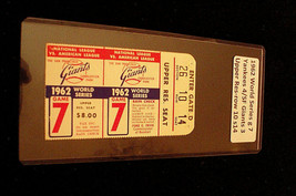 1962 World Series Game 7 TICKET STUB-Clincher-Upper Res. Seat 14-Excellent cond. - £354.09 GBP