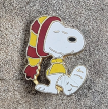 Snoopy Bandaged Leg Get Better Peanuts Red Yellow Hat Charlie Brown Lapel Pin - £12.18 GBP