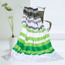 Onitiva - [Stripes - Summer Rain] Patchwork Throw Blanket - £39.10 GBP