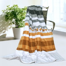 Onitiva - [Stripes - City Elf] Patchwork Throw Blanket - $49.99
