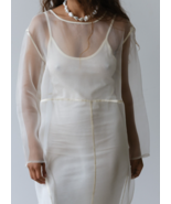 Silk Organza Sheer Cover Up. See through Dress .Silk Organza Dress.Women... - $210.00+