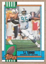 1990 Topps #331 T.J. Turner Miami Dolphins - £1.17 GBP