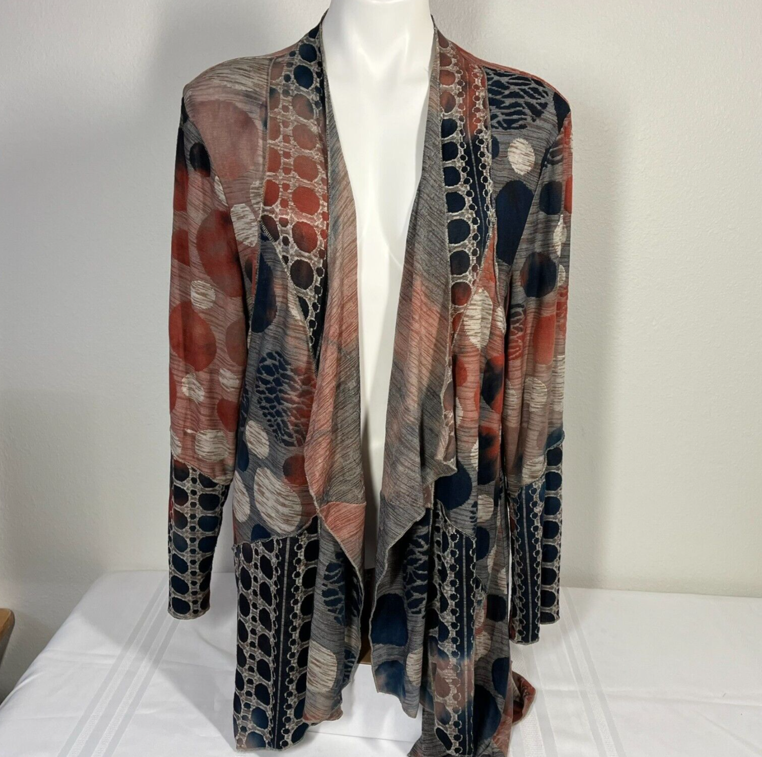 Kamana XL Cardigan Open Front Long Sleeve Rayon Blend - $34.99