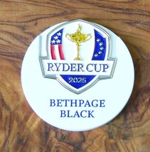 Ryder Cup Bethpage Black 2025 1.5 LARGE WHITE BALL MARKER TWO SIDED FROM... - $19.75