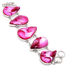 Pink Mother Of Pearl Gemstone Fashion Ethnic Gifted Bracelet Jewelry 7-8&quot; SA 340 - £10.78 GBP