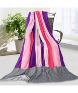Onitiva - [Rainbow Stripe] Patchwork Throw Blanket - £39.95 GBP