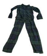 Vintage Polo Ralph Lauren Mens Cotton Green Blue Plaid 2 Piece Pajama Se... - $781.39 MXN