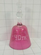 Anniversary Collector Bell &quot;40th ANNIVERSARY&quot;  Pink Glass Bell  #15 - £4.70 GBP