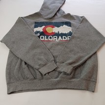 Colorado Men's Gray Graphic Hoodie Pullover Sweatshirt Long Sleeve Size Large image 8