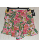 NWT GIRLS $36 bebe girls DRESSY FLORAL PRINT RUFFLY SHORTS / SKORT    SI... - $445.00 MXN