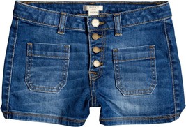 Roxy Big Girl&#39;s Once Again Denim Shorts Blue Size 12 (L), 14 (XL) NEW W TAG - £27.53 GBP
