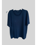 Hugo Boss Crew Neck T-Shirt Dark Blue Jacquard Pattern Mens Size XL Shor... - $21.65 CAD