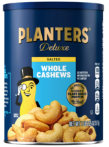PLANTERS Deluxe Salted Whole Cashews, Party Snacks, Plant-Based Protein ... - $4.95
