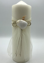 Ivy Lane Design 110PI Seashore Pillar Candle Ivory Only 9&quot; High Box Damaged - $29.00