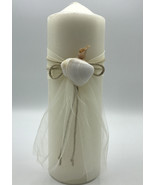 Ivy Lane Design 110PI Seashore Pillar Candle Ivory Only 9&quot; High Box Damaged - $39.64 CAD