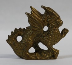 Solid Brass Cast &quot; Dragon &quot; Figurine State Desk table Decoration Figure 2&quot; - £7.82 GBP
