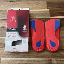 Vasyli 3/4 Red Heat Moldable Foot Orthotics Men 7.5-9 Women 8.5-10 Med. - £28.51 GBP