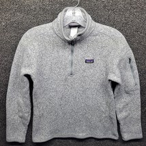 Patagonia Womens Better Sweater 1/4 Zip Fleece Pullover Size S Birch White Gray - £38.53 GBP