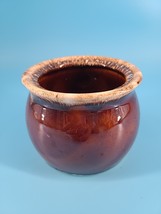 Vintage Hull Brown Drip Glaze Bowl Crock Sugar Oven Proof - $9.00