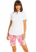 Nwt Ladies Ibkul Amelia Pink Coral Pullon Golf Shorts - Sizes 8 &amp; 12 - £39.53 GBP