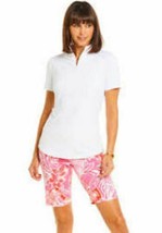 Nwt Ladies Ibkul Amelia Pink Coral Pullon Golf Shorts - Sizes 8 &amp; 12 - £39.49 GBP