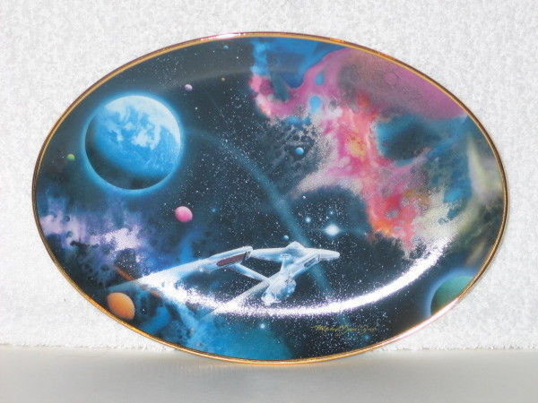 Primary image for Star Trek Final Frontier Series 2nd Star From The Right Ceramic Plate 1996 COA