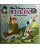 PETER PAN (1977) Disneyland softcover book with 33-1/3 RPM record - £11.04 GBP