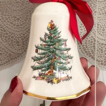 Spode Christmas Tree Bell Ornament 6th in the Series Made in England - £7.85 GBP