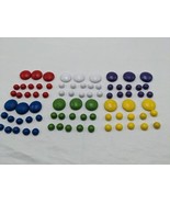 Lot Of (72) Circular Wooden Board Game Components - $24.44 CAD