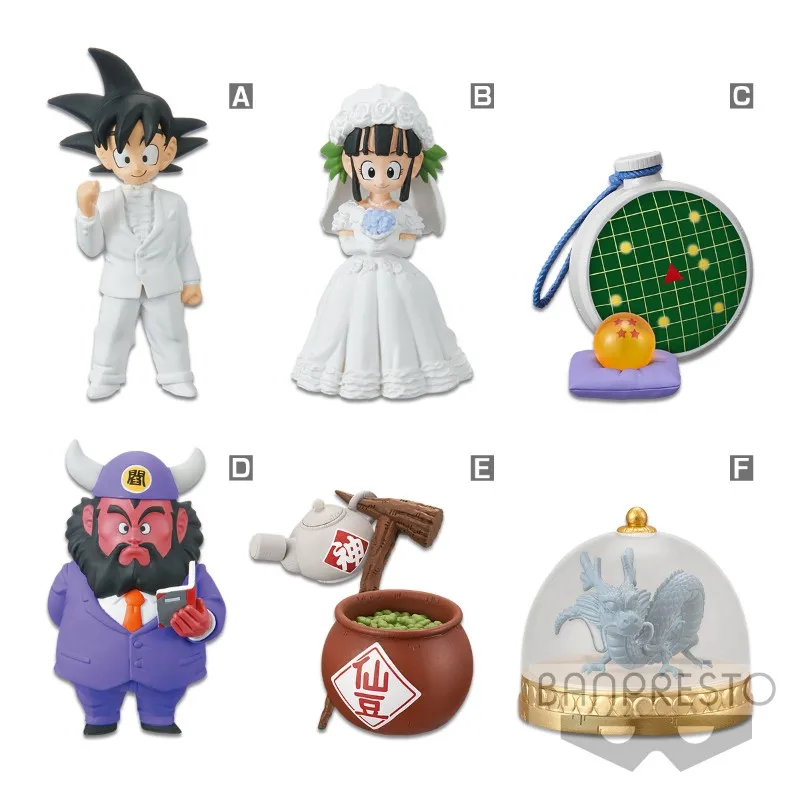 6Pcs/set Genuine WCF Dragon Ball Treasure Gathering 01 Wedding Dress Chichi Son - £99.00 GBP