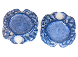 Baum Bros Style Eyes Blue Crab Plate - Seashell Collection Plate set of 2 - £23.64 GBP