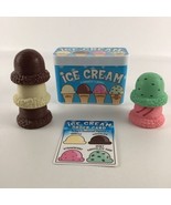 Melissa &amp; Doug Ice Cream Playset Scoops Flavors Pretend Play Food Desser... - £28.93 GBP