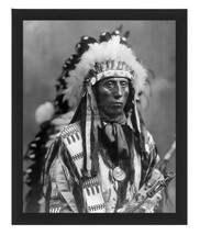 Chief Red Cloud Lakota Sioux Native American Cheif 8X10 B&amp;W Framed Photo - £15.74 GBP