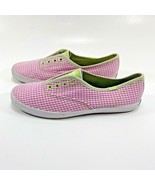 Keds Pink &amp; White Gingham Check  Canvas Tennis Shoes Rubber Soles Sz 6 N... - £19.72 GBP