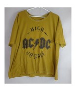 AC DC High Voltage Men&#39;s Metallic Mustard Yellow Graphic Tee Size XL 100... - $20.33 CAD
