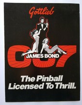 James Bond 007 Pinball FLYER Original Retro Vintage Art Foldout 1980 Brochure - £22.13 GBP