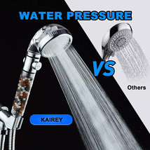 Shower Head High Pressure 3 Settings Spray Handheld Shower Heads W/Hose Us - £31.16 GBP