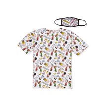 Peanuts Juniors&#39; Character Graphic T-Shirt with Mask X-Large (15-17) - £13.29 GBP