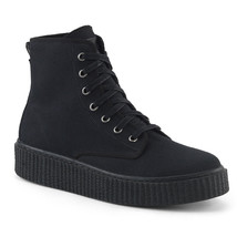 DEMONIA 1&quot; Platform Round Toe Lace Up Front High Top Creeper Sneaker SNE... - £51.79 GBP